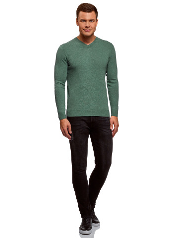 Зеленый демисезонный пуловер пуловер Oodji