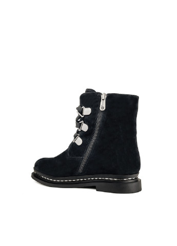 Зимові черевики з хутром жіночі чорні замшеві Brocoli (251198573)