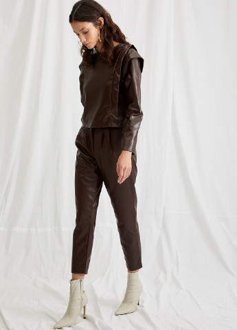 Темно-коричневая демисезонная блуза DeFacto