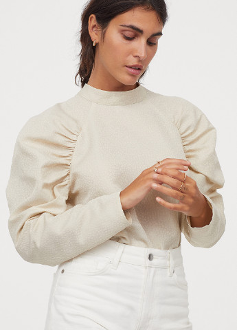 Светло-бежевая демисезонная блуза H&M
