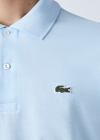 Светло-голубой футболка-поло для мужчин Lacoste однотонная