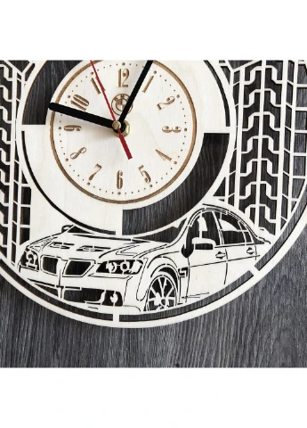 Стильний годинник з дерева настінний "BMW" 7Arts (253567774)