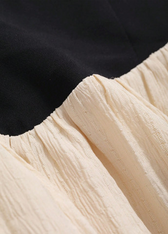 Комбінована кежуал, вечірня сукня а-силует, кльош, бандо SHEIN однотонна