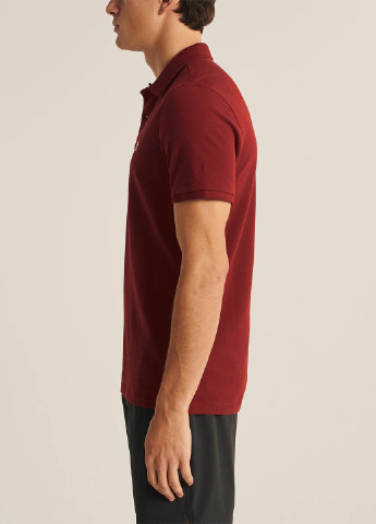 Красная футболка-поло для мужчин Abercrombie & Fitch однотонная