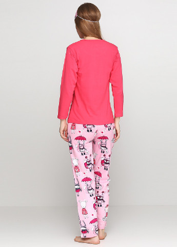 Розовая всесезон комплект (свитшот, брюки) Isilay Pijama