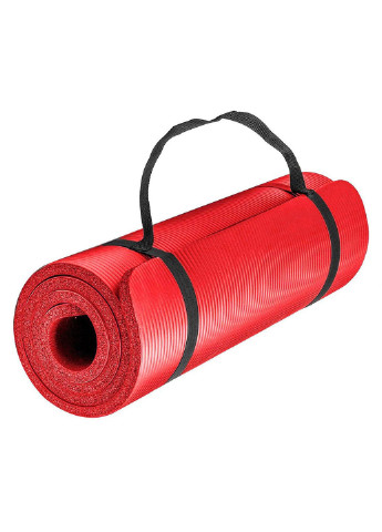 Килимок для йоги NBR HIGH-Density 10 мм червоний (йогамат зі спіненого каучуку для фітнесу і пілатесу) EF-NK10R EasyFit (237596273)