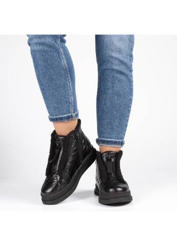 Черные зимние женские кроссовки 198655 Meglias