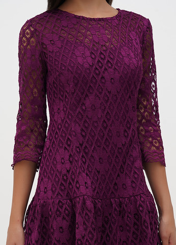 Фиолетовое кэжуал платье Sassofono однотонное