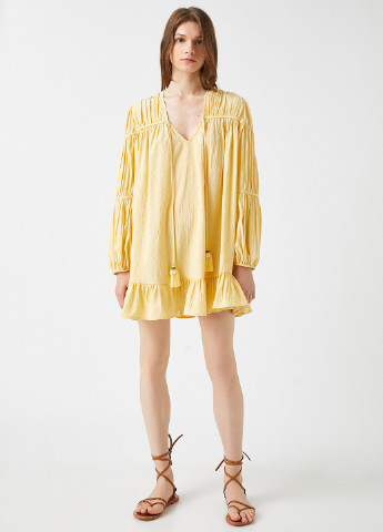 Жовтий кежуал плаття, сукня KOTON