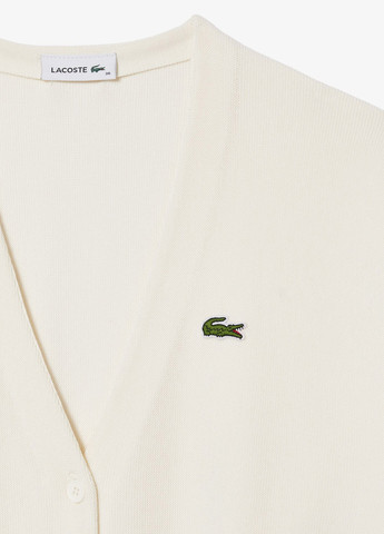 Белый демисезонный кардиган Lacoste