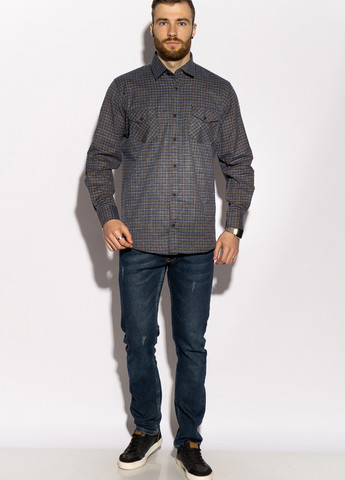 Темно-синяя кэжуал рубашка в клетку Time of Style