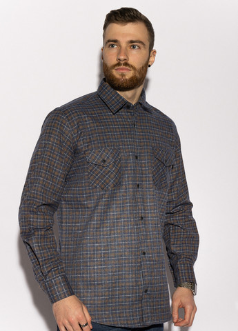 Темно-синяя кэжуал рубашка в клетку Time of Style