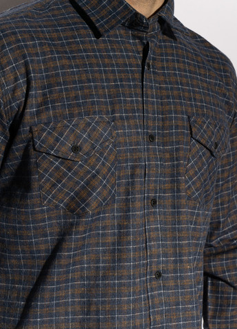 Темно-синяя кэжуал рубашка в клетку Time of Style