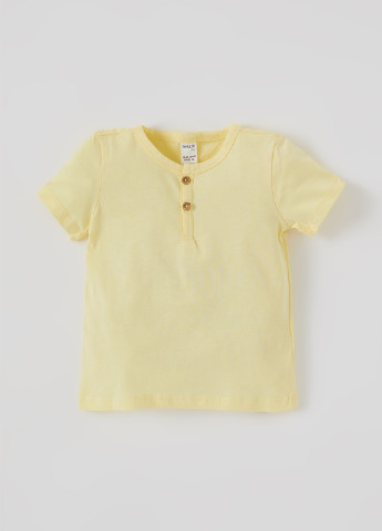Светло-желтая летняя футболка DeFacto