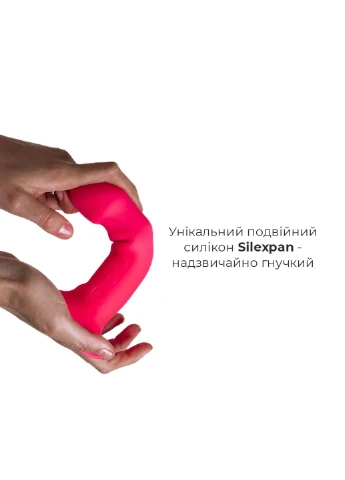 Ділдо з вібрацією Hitsens 2 Pink, відмінно для страпону, макс діаметр 4см, довжина 17,2см Adrien Lastic (254151930)