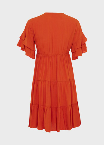 Оранжевое кэжуал платье Mexx однотонное