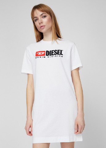 Женское летнее Платье платье-футболка Diesel с логотипом