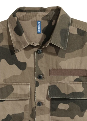 Оливковковая (хаки) рубашка H&M