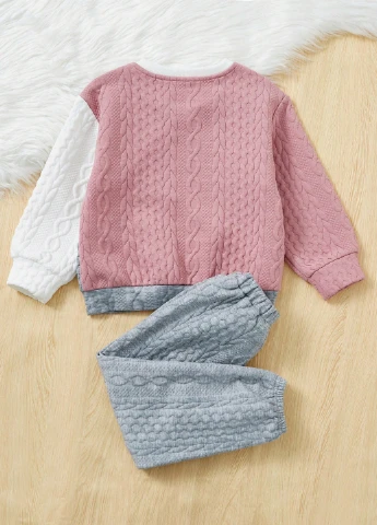 Комбинированный зимний костюм (свитшот, брюки) брючный SHEIN