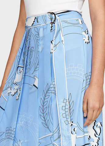 Голубая кэжуал с рисунком юбка Tommy Hilfiger плиссе, на запах