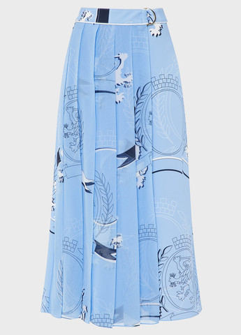 Голубая кэжуал с рисунком юбка Tommy Hilfiger плиссе, на запах