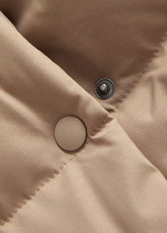 Бежевое зимнее Пальто однобортное SHEIN