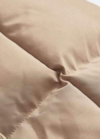 Бежевое зимнее Пальто однобортное SHEIN