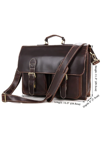 Чоловік шкіряний портфель 39,5х29,5х7,5 см Vintage (232989504)