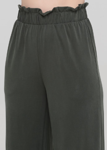 Темно-зеленые кэжуал демисезонные прямые брюки Minimum