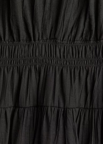 Черное кэжуал платье клеш H&M однотонное