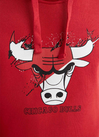 Світшот Chicago Bulls DeFacto Свитшот малюнки червоні кежуали бавовна, трикотаж