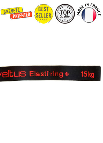 Гумка для фітнесу Elasti'ring тканинна 15 кг Чорний (SLTS-0155) Sveltus (253162204)
