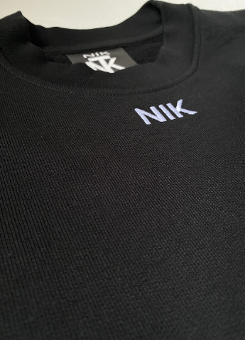свитшот "special edition" Nik - Приталенный крой однотонный черный кэжуал хлопок органический, трикотаж - (254672165)