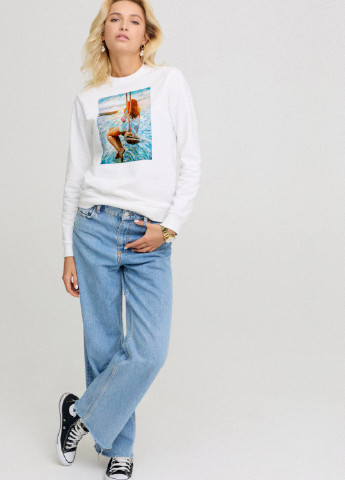 Білий світшот жіночій basic /no flis/ YAPPI (254658645)