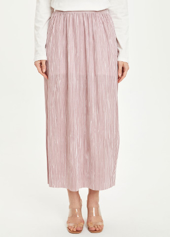 Светло-розовая кэжуал юбка DeFacto плиссе