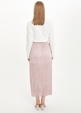 Светло-розовая кэжуал юбка DeFacto плиссе