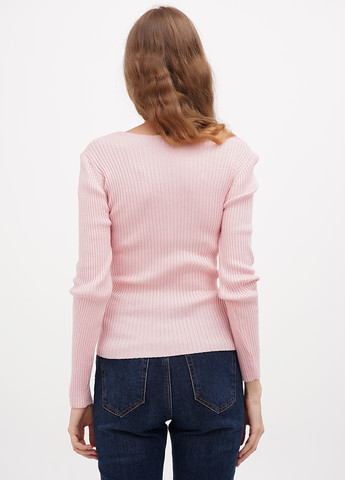 Светло-розовый демисезонный пуловер пуловер Sassofono Club