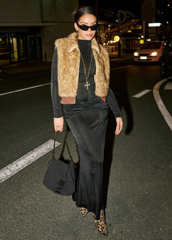 Чорна кежуал, вечірня сукня сукня-водолазка SHEIN однотонна