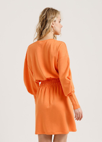 Оранжевое кэжуал платье клеш SELA