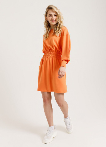 Оранжевое кэжуал платье клеш SELA