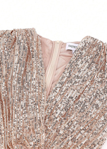 Комбинезон SHEIN комбинезон-брюки однотонный золотой вечерний, праздничный полиэстер