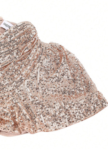 Комбинезон SHEIN комбинезон-брюки однотонный золотой вечерний, праздничный полиэстер