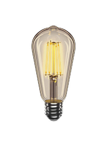 Светодиодная филаментная лампа Velmax filament ST64 4W 2200K E27 amber Led бронзовая