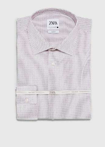 Светло-розовая кэжуал рубашка в клетку Zara