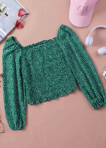 Зелёная блуза SHEIN
