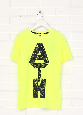 Салатовая летняя футболка с коротким рукавом H&M