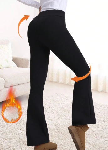 Черные демисезонные леггинсы SHEIN