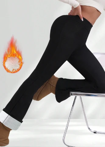 Черные демисезонные леггинсы SHEIN