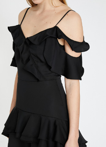 Черное кэжуал платье клеш KOTON