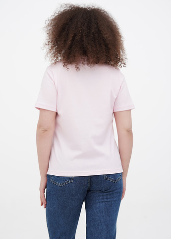Светло-розовая женская футболка-поло Minus однотонная
